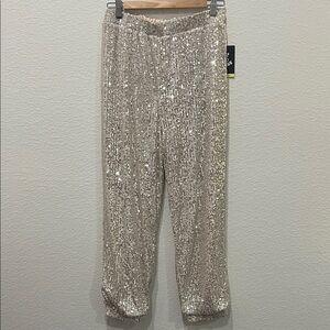 Art Class Silver Sequin Kids Formal Joggers